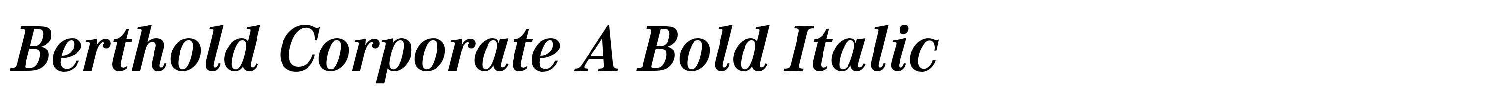 Berthold Corporate A Bold Italic